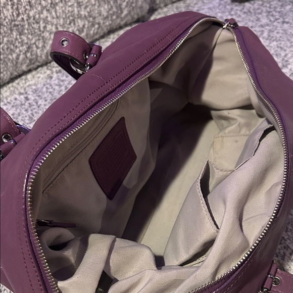 Coach Elegant Purple Leather Handbag - Picture 14 of 14
